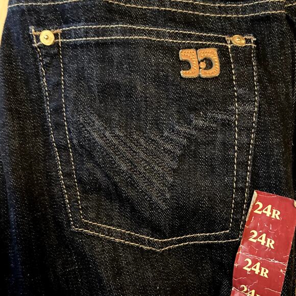 Joe's Muse Jeans Bootcut Cotton Low Rise Stitching Detail Dark Wash 24R NWT - Picture 4 of 7